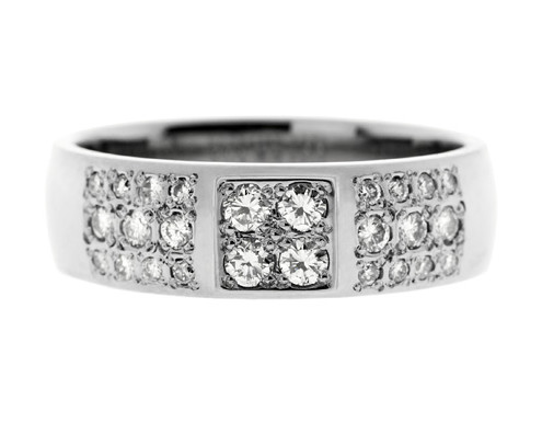 Stellar | Valkokulta 750, timantit | Vihkisormus