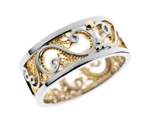 Filigraani IV | Keltakulta 750, Valkokulta 750 | Vihkisormus