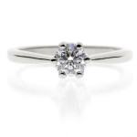 Solitaire | Valkokulta 750, 0.50ct timantti (G, VS1, excellent) | Sormus
