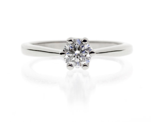 Solitaire | Valkokulta 750, 0.50ct timantti (G, VS1, excellent) | Sormus