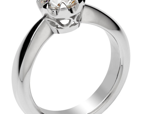 Solitaire 2 | Valkokulta 750, timantti 1.41ct F/IF | Sormus