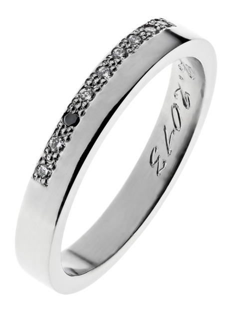 Only One -vihkisormus Only One | Palladium 950, timantit | Vihkisormus