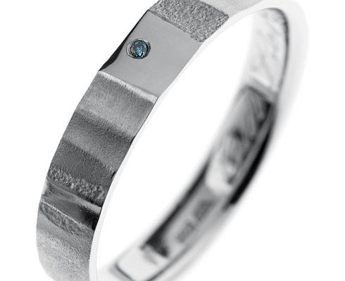 Ripple | 950-palladium, timantti | Vihkisormus