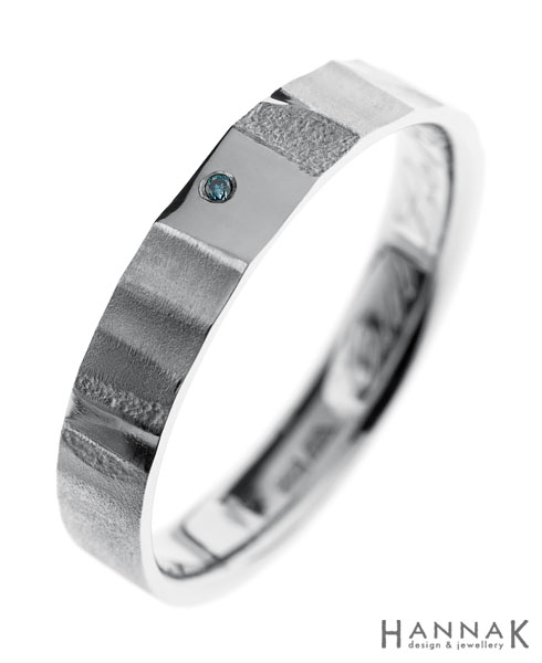 Ripple-vihkisormus Ripple | 950-palladium, timantti | Vihkisormus